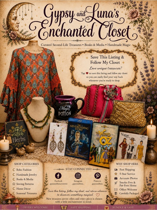 Other - SAVE THIS LISTING TO FIND YOUR WAY BACK Gypsy and Luna Boho Vintage Decor Media